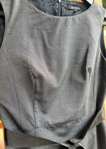 İPEKYOL Lacivert Kemerli Midi Elbise - Görsel 8