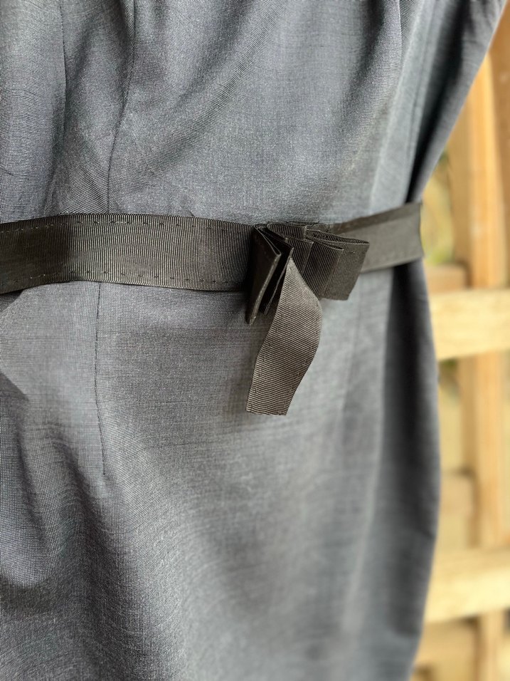 İPEKYOL Lacivert Kemerli Midi Elbise - Görsel 4