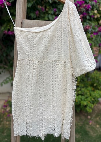 Bohem Mini Dantel Abiye Elbise Gelinlik - Görsel 6