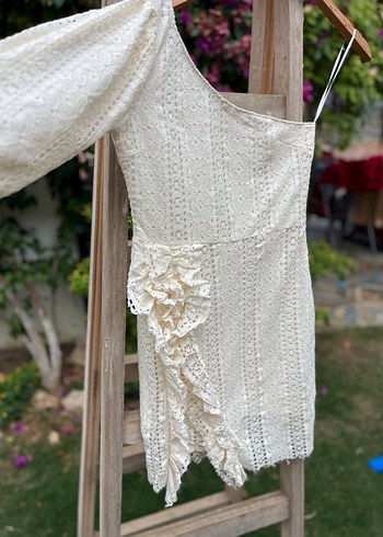 Bohem Mini Dantel Abiye Elbise Gelinlik - Görsel 8