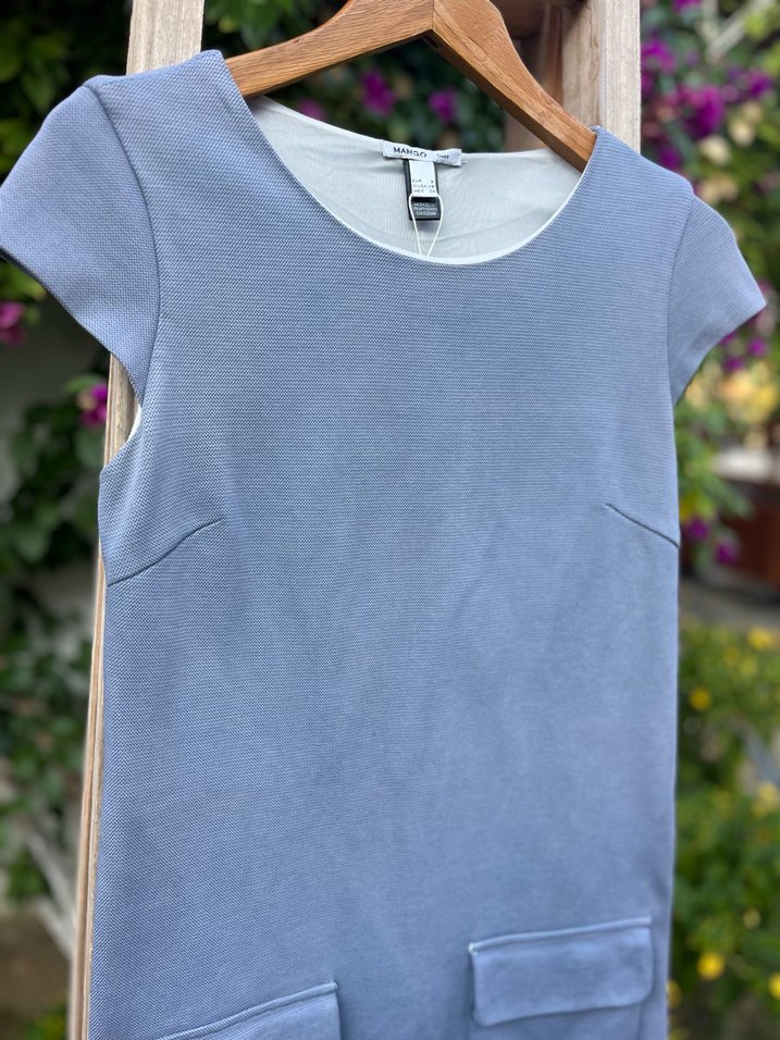 MANGO Soft Mavi Minimal Şıklık - Elbise - Görsel 2