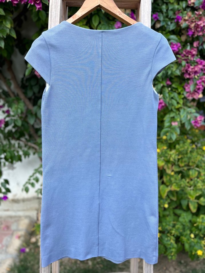 MANGO Soft Mavi Minimal Şıklık - Elbise - Görsel 4