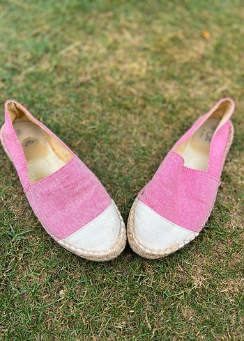 Pembe Kadın Hasır Ayakkabı Espadril - Görsel 2