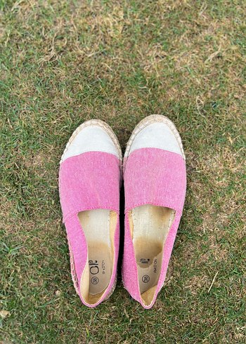 Pembe Kadın Hasır Ayakkabı Espadril - Görsel 4