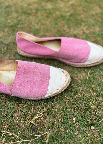 Pembe Kadın Hasır Ayakkabı Espadril - Görsel 6