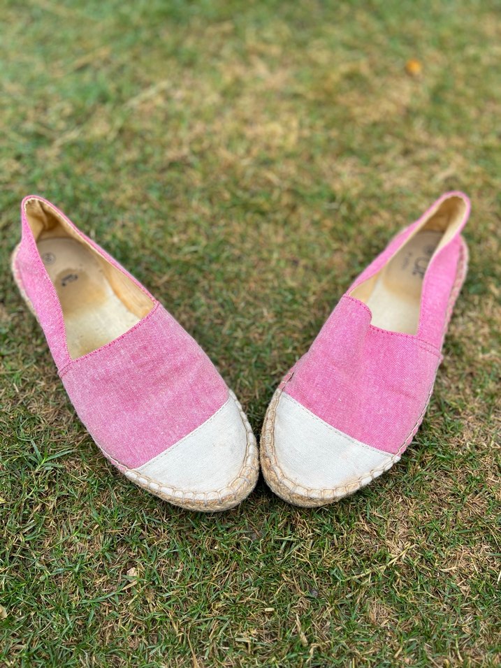 Pembe Kadın Hasır Ayakkabı Espadril - Görsel 2