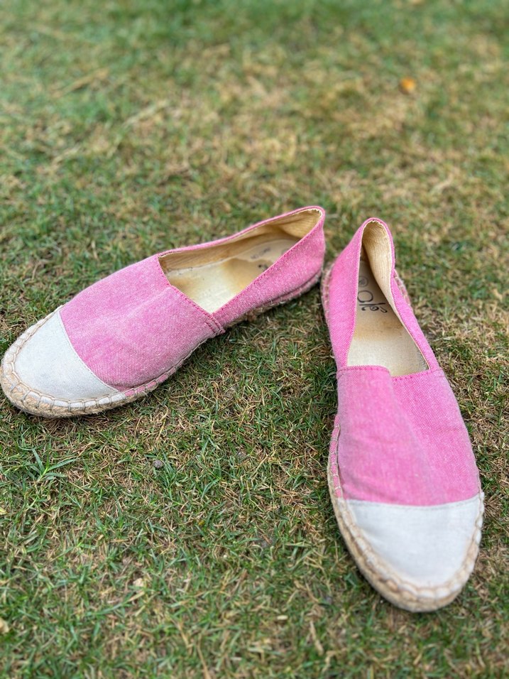 Pembe Kadın Hasır Ayakkabı Espadril - Görsel 3