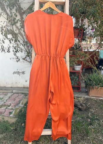 Jimmy Key Turuncu V Yakalı Uzun Bohem Tulum - Görsel 7