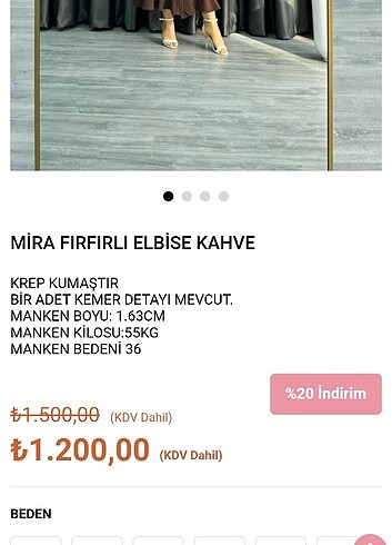 40 Beden FIRFIRLI ELBİSE - SIFIR ÜRÜN 