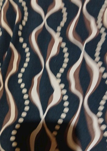 siyah kahve desenli elbise - Görsel 2