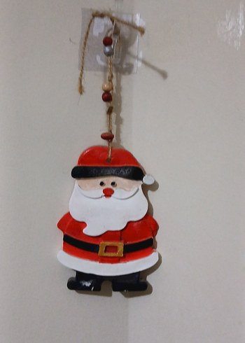 Renkli Ahşap Noel Baba Süsü - Görsel 3