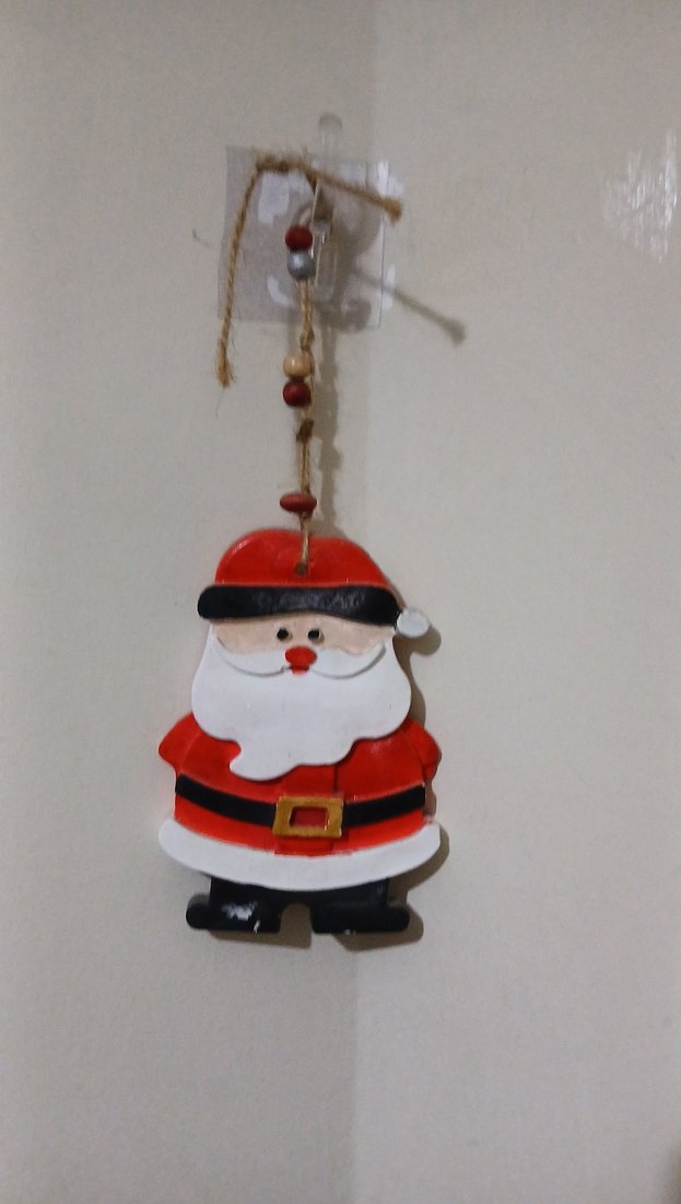 Renkli Ahşap Noel Baba Süsü - Görsel 3