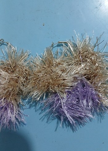 Renkli Püsküllü Mini Bohem Küpeler - Görsel 3