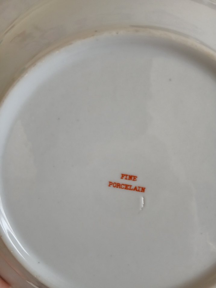 Çiçek Desenli Beyaz Porselen Tabak - Görsel 3