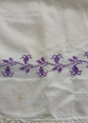 Mor Nakışlı  uzun Yastık Kılıfı - Görsel 3