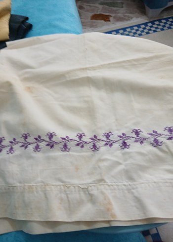 Mor Nakışlı  uzun Yastık Kılıfı - Görsel 2