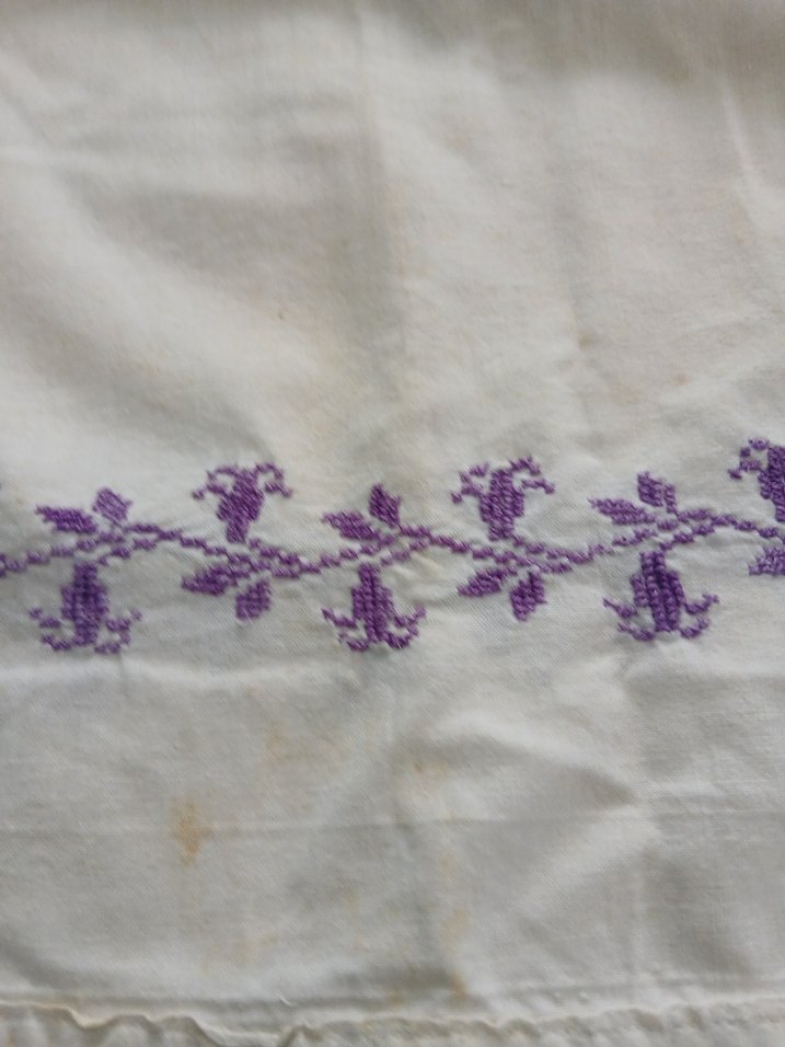 Mor Nakışlı  uzun Yastık Kılıfı - Görsel 3