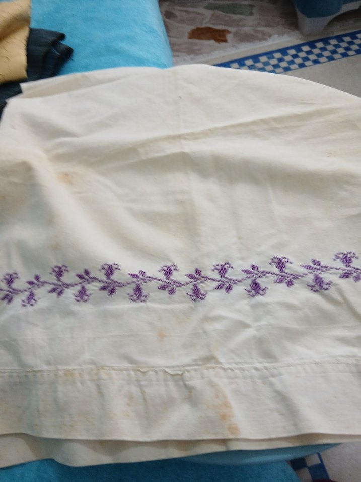 Mor Nakışlı  uzun Yastık Kılıfı - Görsel 2