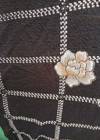 Gri Nakışlı Kadın Triko Bluz - Görsel 2