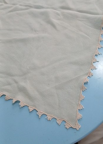 krem rengi iğne oyalı Nakışlı  mevlüt  Örtüsü - Görsel 4