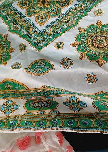 Bohem Çok Renkli Kadın Fular - Görsel 2