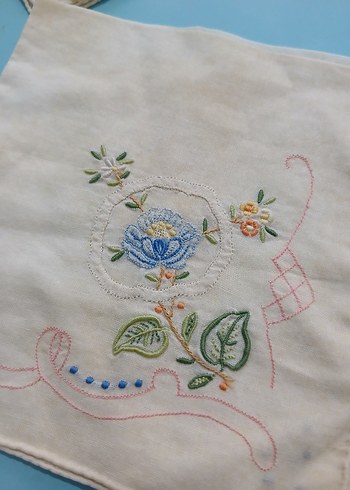 Nakışlı Vintage kare nakışlı örtüler adet fiyatı - Görsel 4