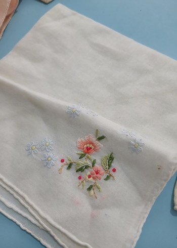 Nakışlı Vintage kare nakışlı örtüler adet fiyatı - Görsel 3