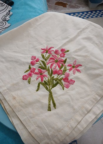 Nakışlı Pembe Bohem bohça - Görsel 2