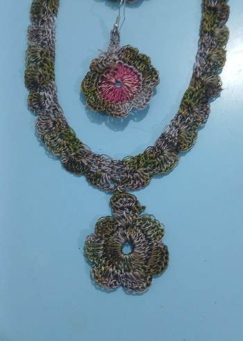 Renkli Bohem Uzun Zincir Detaylı Kolye Seti - Görsel 2