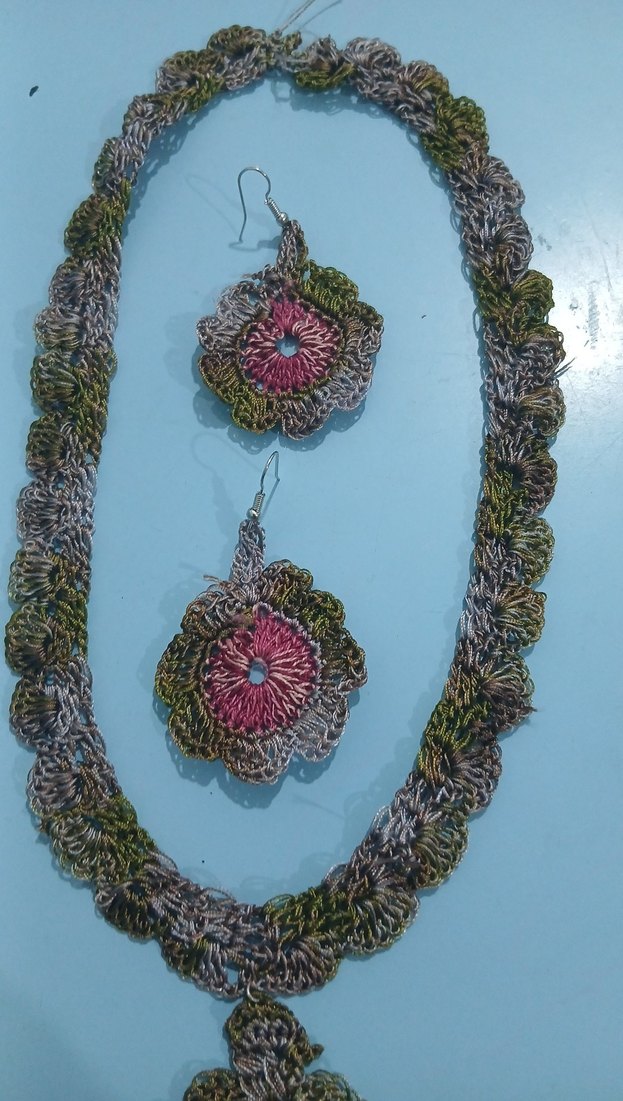 Renkli Bohem Uzun Zincir Detaylı Kolye Seti - Görsel 3