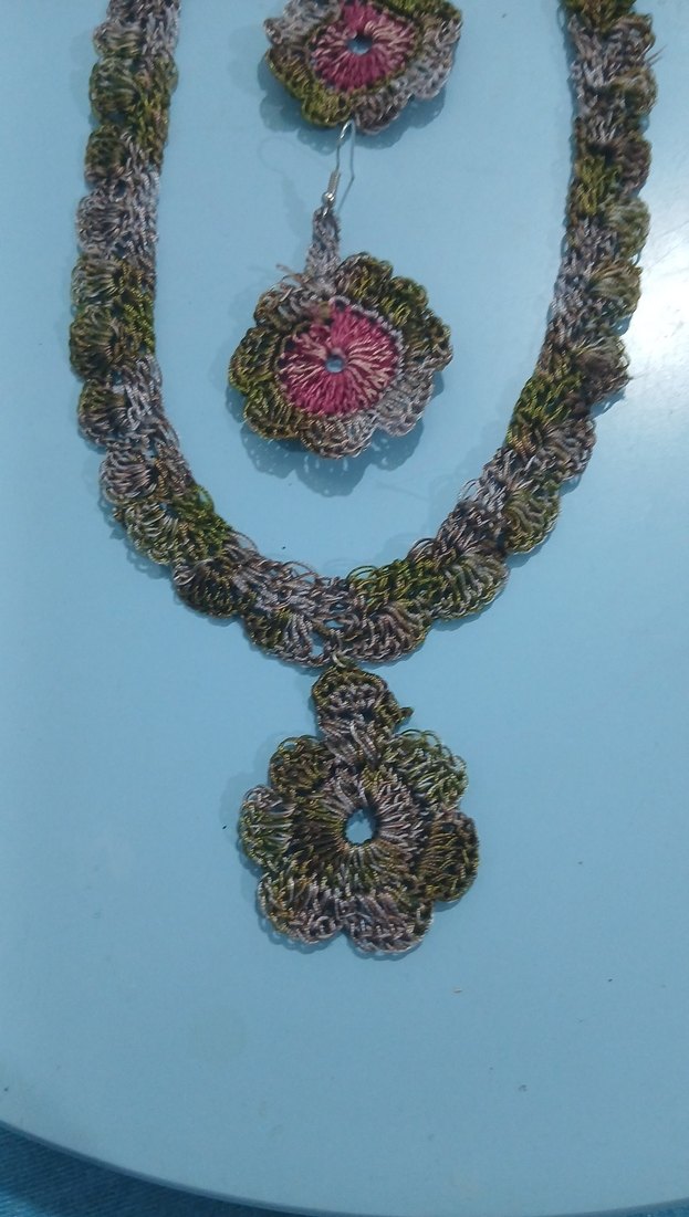 Renkli Bohem Uzun Zincir Detaylı Kolye Seti - Görsel 2