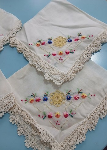 Nakışlı Bohem Beyaz büfe Örtüsü - Görsel 3