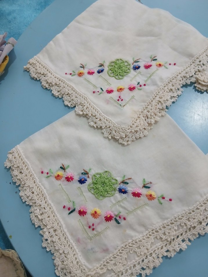 Nakışlı Bohem Beyaz büfe Örtüsü - Görsel 2