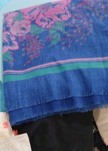 Koyu Mavi Bohem Kadın Şal - Görsel 3