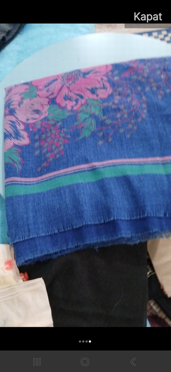 Koyu Mavi Bohem Kadın Şal - Görsel 3