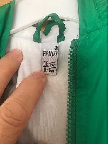 3-6 Ay Beden yeşil Renk Panço ince mont
