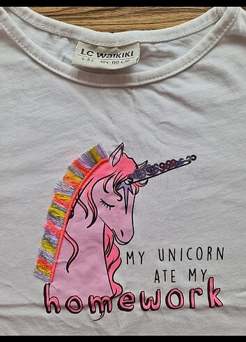 Unicornlu tişört 4-5 yaş 