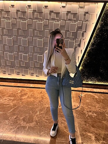 m Beden beyaz Renk Beyaz blazer