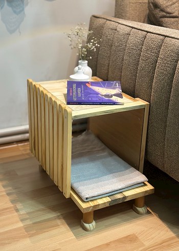 Ahşap Kedi Evi ve komodin. - Görsel 5