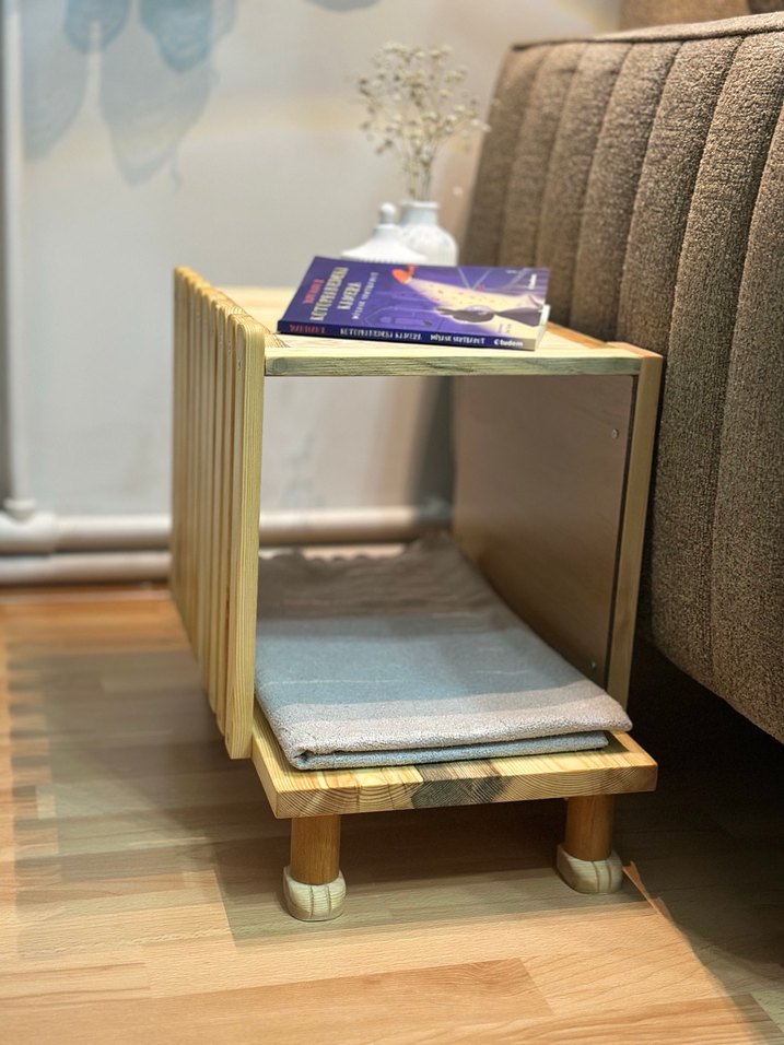 Ahşap Kedi Evi ve komodin. - Görsel 3