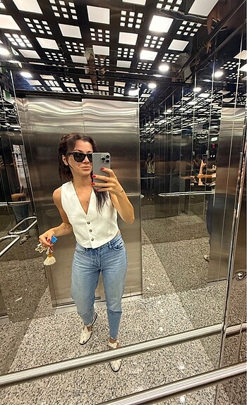 ZARA SIRTI AÇIK TOP YELEK