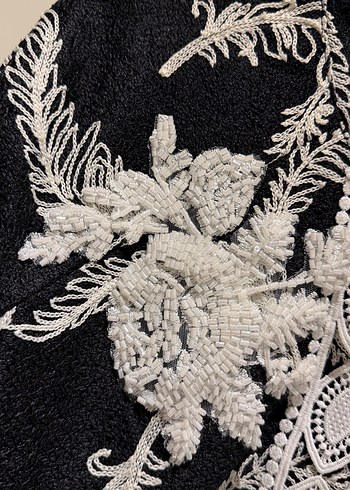 Siyah Dantel Detaylı Bohem Kadın etekli takım - Görsel 4