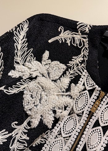 Siyah Dantel Detaylı Bohem Kadın etekli takım - Görsel 5