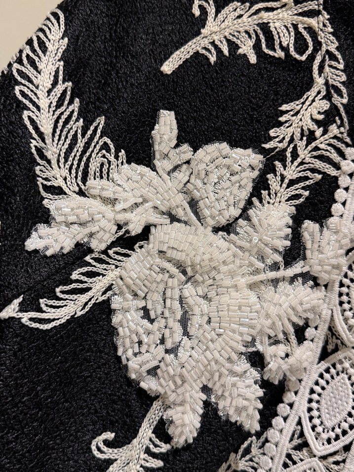 Siyah Dantel Detaylı Bohem Kadın etekli takım - Görsel 4