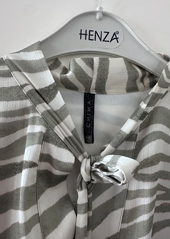 Uzun Zebra Desenli Fırfırlı Bohem Elbise - Görsel 6