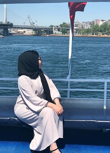 xxl Beden gri Renk Tesettür Özel Gün Elbisesi