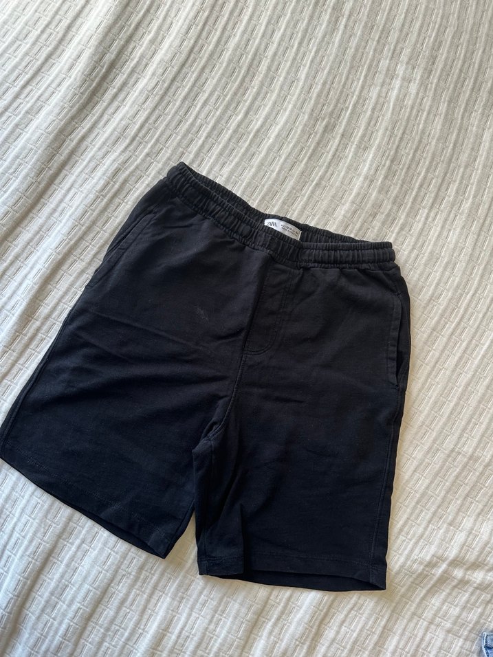 Siyah Pamuklu Erkek çocuk şort - Görsel 2