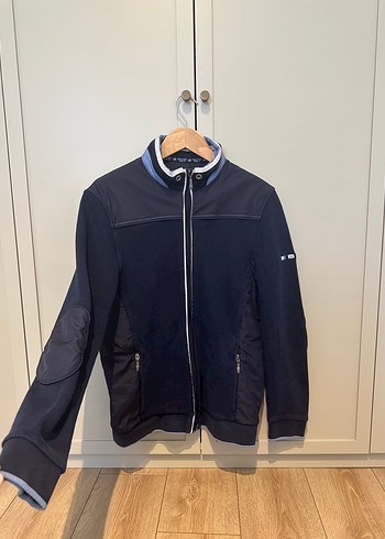 Erkek Mavi Fermuarlı Rahat Ceket - Görsel 5