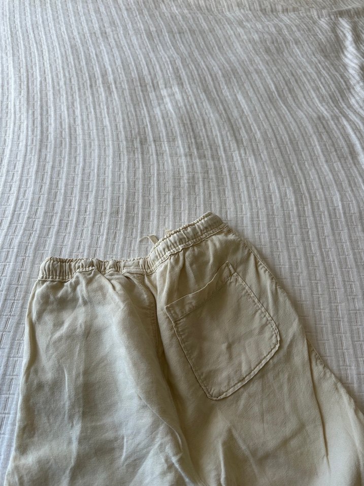 Bej Keten Erkek Çocuk Şort - Görsel 4