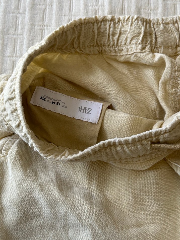 Bej Keten Erkek Çocuk Şort - Görsel 3